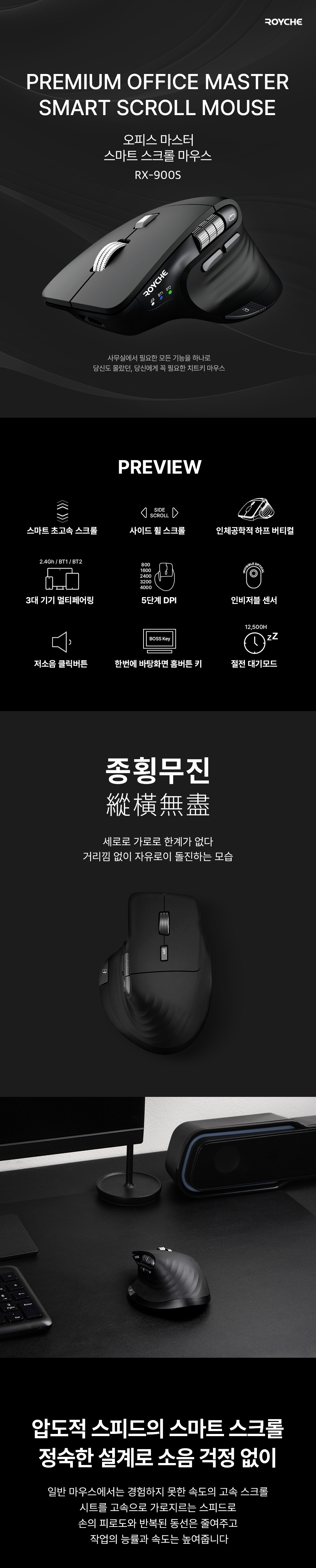 로이체 스마트 스크롤 마우스 RX-900S 상세 이미지 1